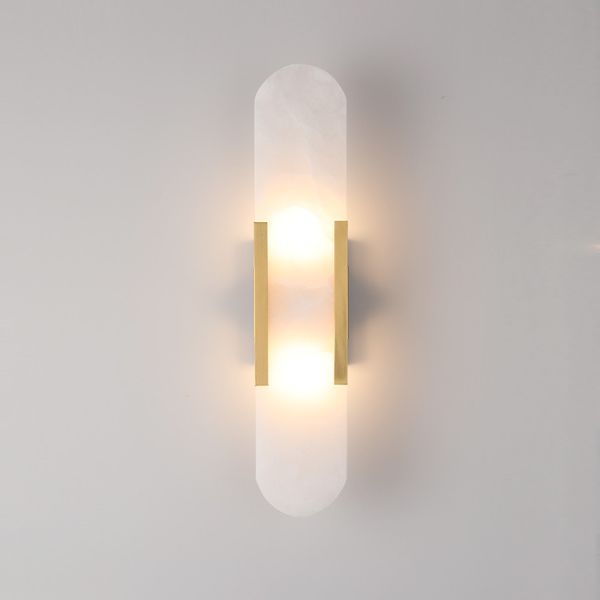 High quality european style modern indoor wall lamp for living room marble copper lamp