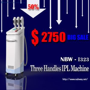 China Beauty use! 50% discounts off! 3 handles multifunctional IPL pigment removal machine on sale