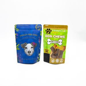 Manufacturer PET Food Packaging Flat Bottom Zipper Plastic Dog Food Packaging