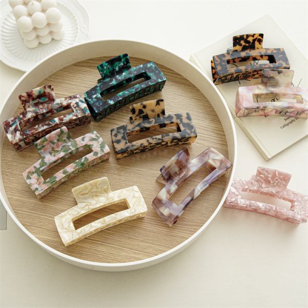 Acetic acid large hair grab clip accessories catch ponytail clip simple temperament headwear manufacturers wholesale