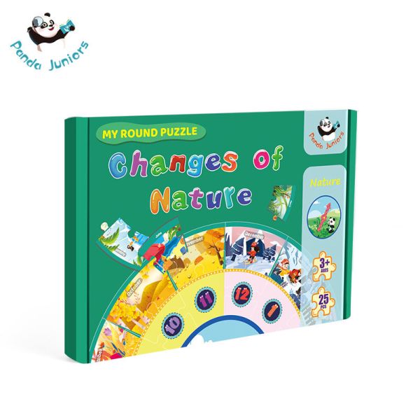 Buy Preschool Calendar Learning Round Baby Jigsaw Puzzles Toys Sensitivity Development at wholesale prices