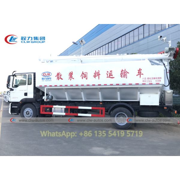 Sinotruk Howo 4x2 6 Wheeler 18cbm Grain Delivery Truck With Hydraulic Auger