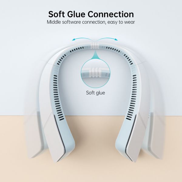 Stay Cool and Comfortable with Three Wind Speed Mini Rechargeable Hanging Neck Fan