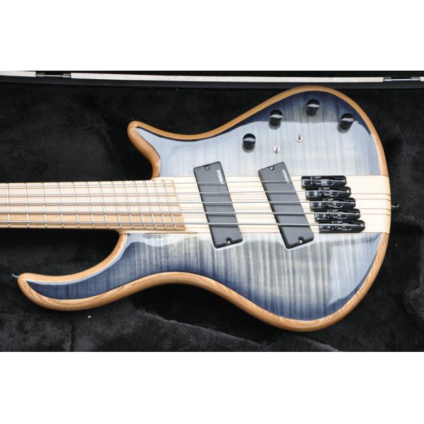 5 string custom bass guitar fanned frets electric bass guitar neck through body