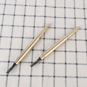 Plastic Cosmetic Empty Eyebrow Pencil Tube With Brush Customized