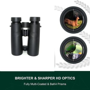 Hiking 10X42 HD Compact Waterproof Tactical Binoculars With BAK4 Prism FMC Lens