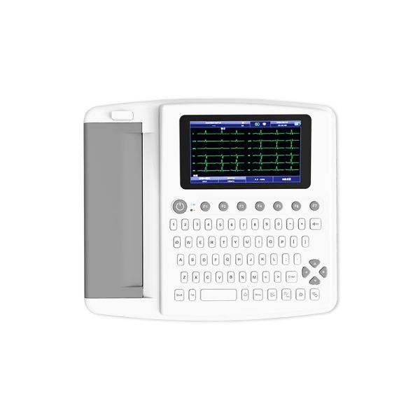 Buy 12 Leads 7 Inch Analog Recording Medical ECG Machine With Real Time Data Transfer at wholesale prices
