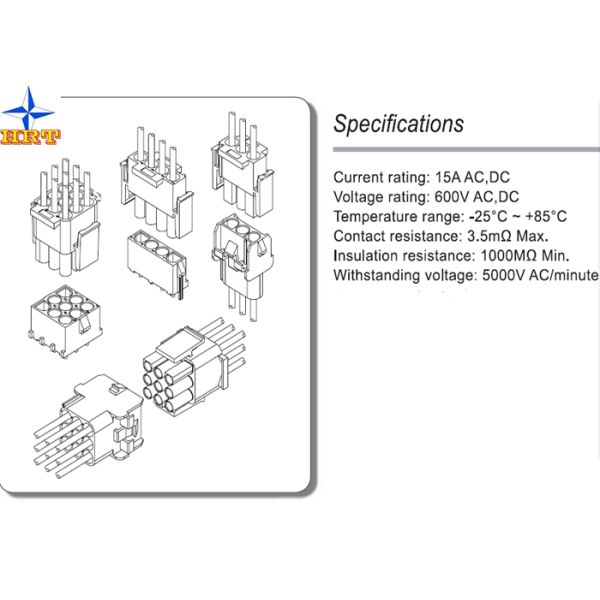 for TE 1-480699-0 alternatives 6.35mm Pitch female connector Wire To Wire Connectors