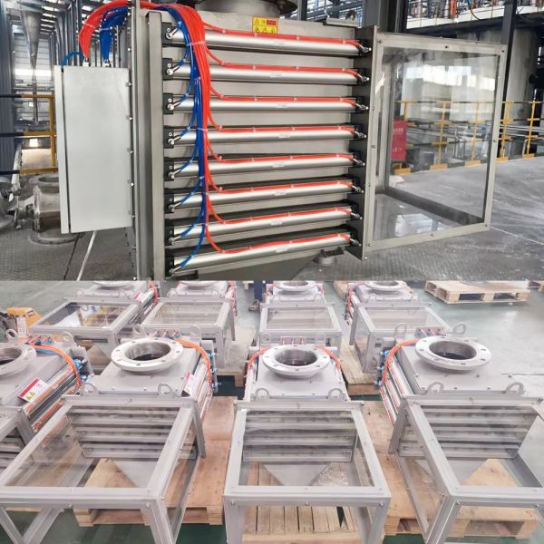 Customized stainless steel grid magnetic separator with seal 12,000 Gauss powder pneumatic magnetic separator equipped with powerful magnetic rods for