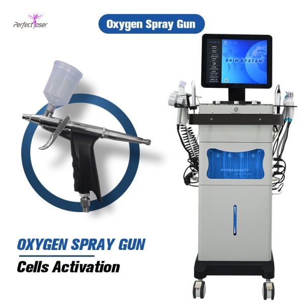 13 In 1 Water Oxygen Jet Peel Machine 250VA Hydrafacial Dermabrasion Device