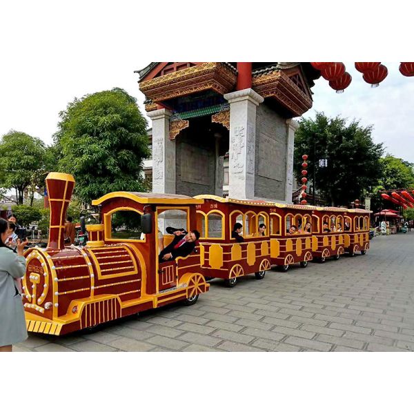 Buy Sightseeing Red Electric Trackless Train Ride 72 Seat 1 Year Warranty at wholesale prices