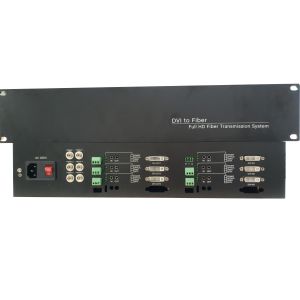 Rack 1080P/60Hz 6 core 6channel 6 data 6audio Lossless Dvi video fiber converter