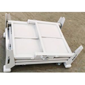 500Kg White Metal Pallet Cage Warehouse Stillages Trolley With Wheels