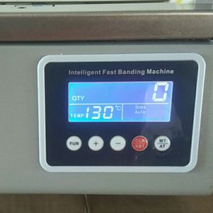 Wrap vegetable banding machine very tightly tabletop strapping tape machine