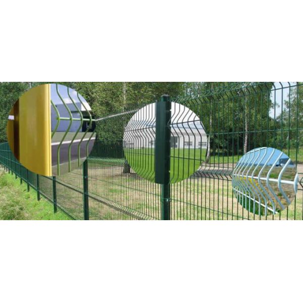 3D Curvy PVC Coated Welded Wire Mesh Fencing , Metal Security Fence Panels For Airport