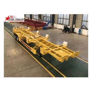 65T 40 Ft Semi Trailer Folding Hydraulic Type For Transporting Heavy Duty