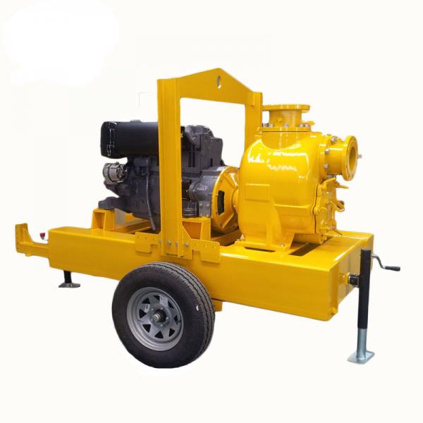 Buy electric motor powered self priming trash pump Diesel Engine Driven Septic Tank Pump With Trailer Mounted at wholesale prices
