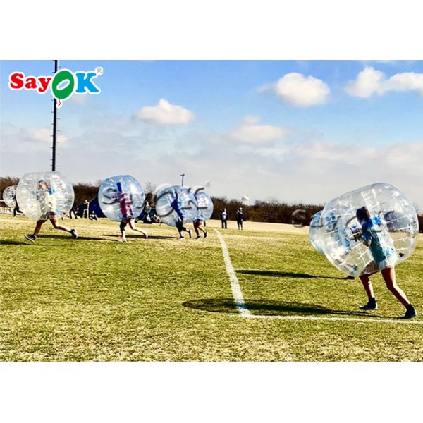 Buy Inflatable Kids Game Transparent Inflatable Sports Games Human Size Bubble Soccer Bumper Ball at wholesale prices