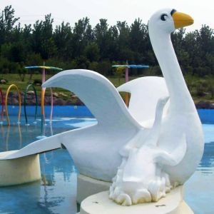 Commercial Fiberglass Water Pool Slides with Interesting Cartoon Shaped