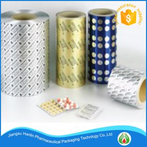 China Roll type heat seal lacquered printed ptp blister foil 30 micron on sale