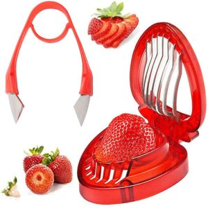 Ergonomic Strawberry Stem Remover Tool , Commercial Strawberry Slicer