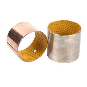 Oil Hole Composite Yellow Polymer Plain Bearings Guide Sleeve Copper