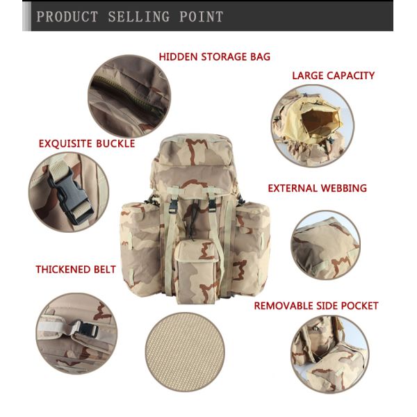 Water Resistant Tactical Gear Backpack For Adventuring / Hunting Size 30*38*6 CM