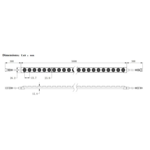 Bendable 50W Waterproof LED Strip Lights Wall Washer Light IP67