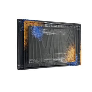 Rectangle Shape Melamine Soup Plate Dinnerware Galaxy Pattern