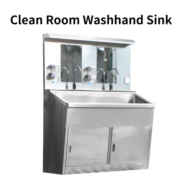 Customizable Double-Person Hand Wash Sink in 304 Stainless Steel for Cleaning and Disinfection