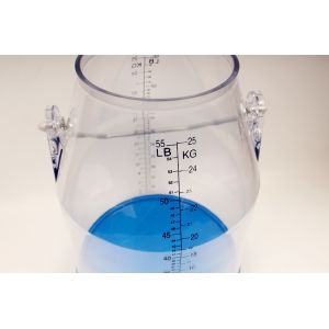 China Polycarbonate Dairy Stainless Steel Milking Machine Bucket  55LB With Scale on sale