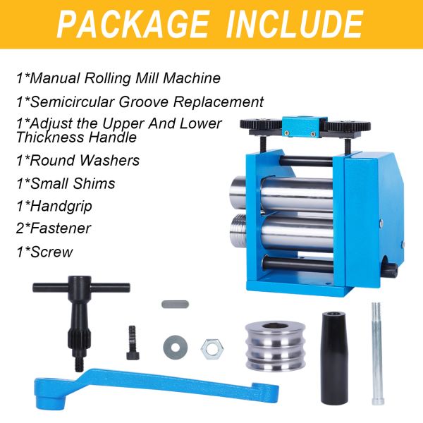 Tooltos Four In One Manual Jewelry Rolling Mill Machine With Flat Roller