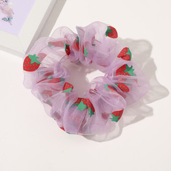 Oversize Xxl Hair Scrunchies Band Hand Embroidered Scrunchie Small Flower Fruits