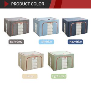 ODM 100L Fabric Household Storage Containers Collapsible Double Zippers
