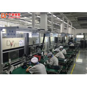 Quality Belt Type Assembly Line Conveyor Attached Independent Working Tables For Electronics for sale