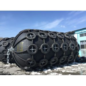 50kpa 80kpa Yokohama Dock Rubber Fender Floating Pneumatic Ribbed Fender
