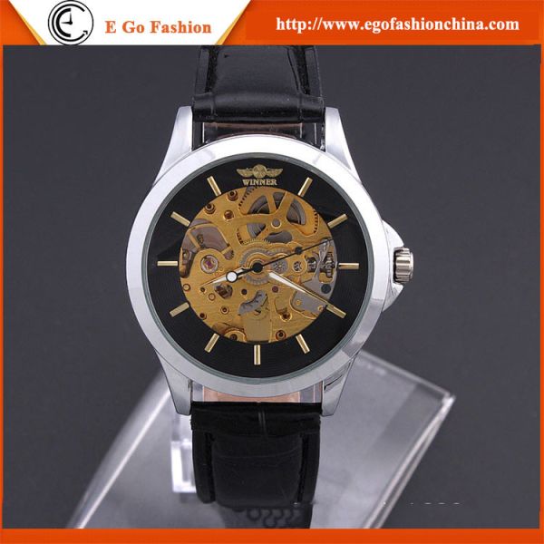 Buy WN11 WINNER Watches for Man Men's Mechanical Watch Mechanic Movement Leather Vintage Watch at wholesale prices