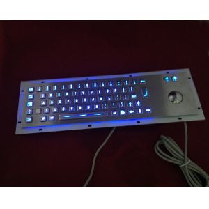 China Colored stainless steel keyboard with trackball on sale