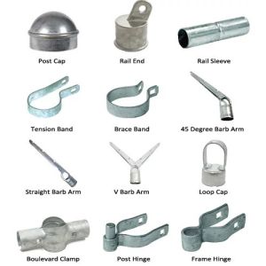 Silver Galvanized Chain Link Fence Post Cap Round And Square