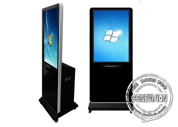 Buy Wifi Network Touch Screen Kiosk with Printer, Indoor Floor Standing Lcd Advertising Standee Kiosk at wholesale prices