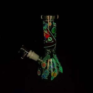 15" Statuesque Tall Ice Smoking Pipe Bongs Straight Glass