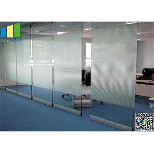 10MM Folding Glass Room Movable Wall Panels With Sliding Door 500 / 1230mm Width