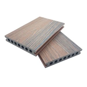 China Triple WPC Co Extrusion Composite Decking Engineered Floor 21x145mm on sale