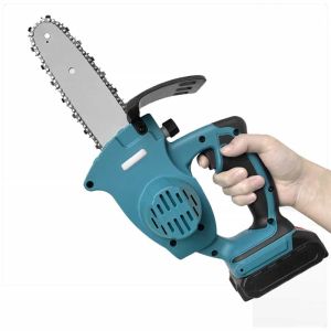 Electric 8 Inch Battery Powered Chainsaw Handheld Lightweight