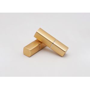 Matte Gold Empty Lip Scrub Containers , Custom Lip Balm Tubes