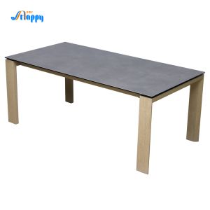 1800*900mm Modern white Fixed Ceramic top Dining Table, flat packed