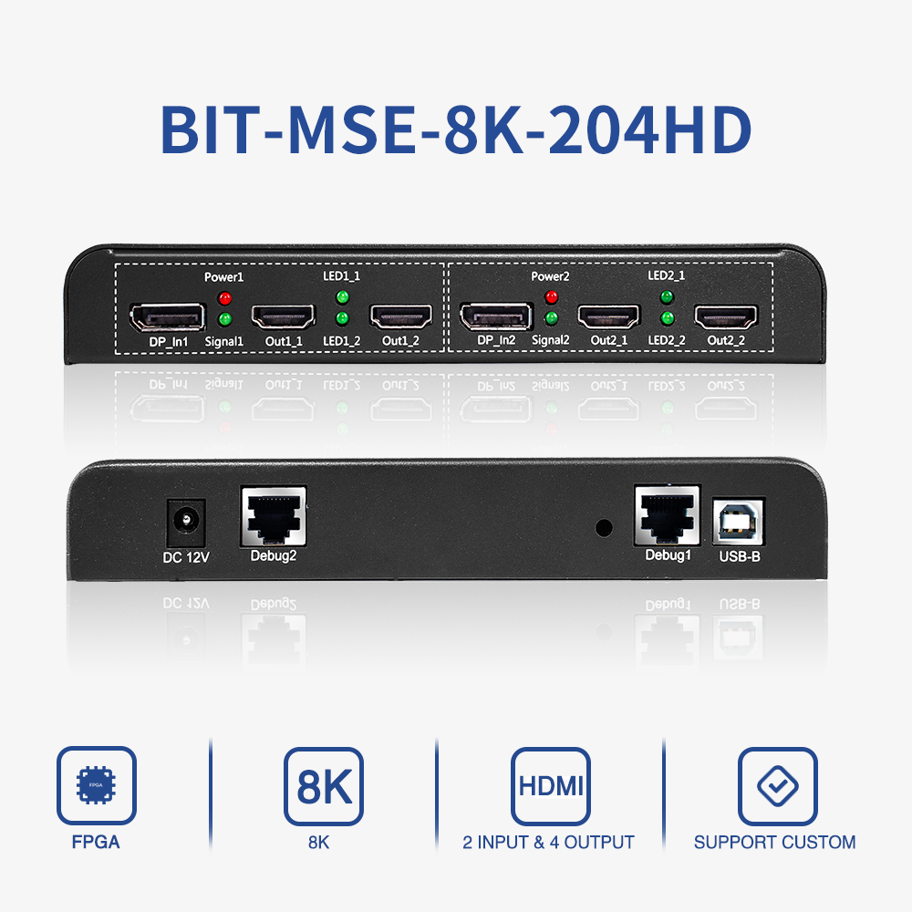 8K60 Multi-Screen Expander 8K Input 1X4 2X4 4K60 Multi-Desktop Operation