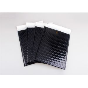 Durable Black Metallic Bubble Mailers Biodegradable Waterproof For Shipping