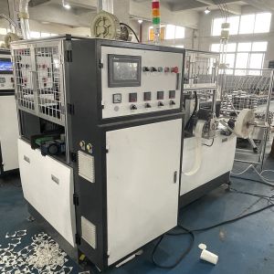 PLC controlled 90pcs/min one plate paper cup manufacturing machine