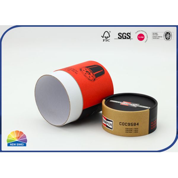 Matte Lamination Paper Packaging Tube For Auto Spare Parts